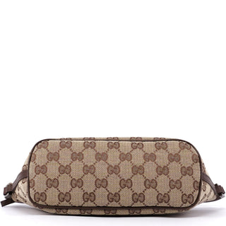 Gucci Beige Brown GG Boat Pochette