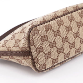 Gucci Beige Brown GG Boat Pochette