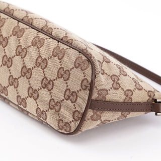 Gucci Beige Brown GG Boat Pochette