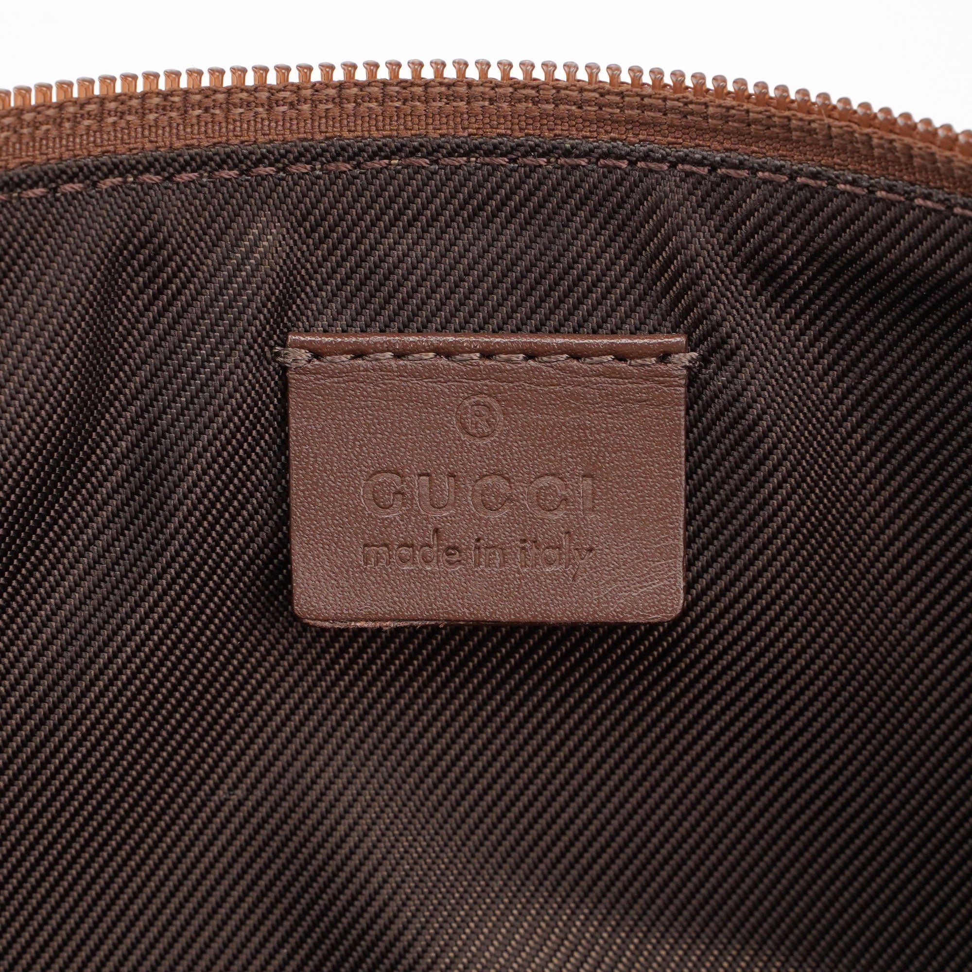 Gucci GG Boat Pochette en toile GG beige et marron