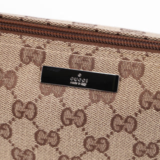 Gucci Beige Brown GG Boat Pochette