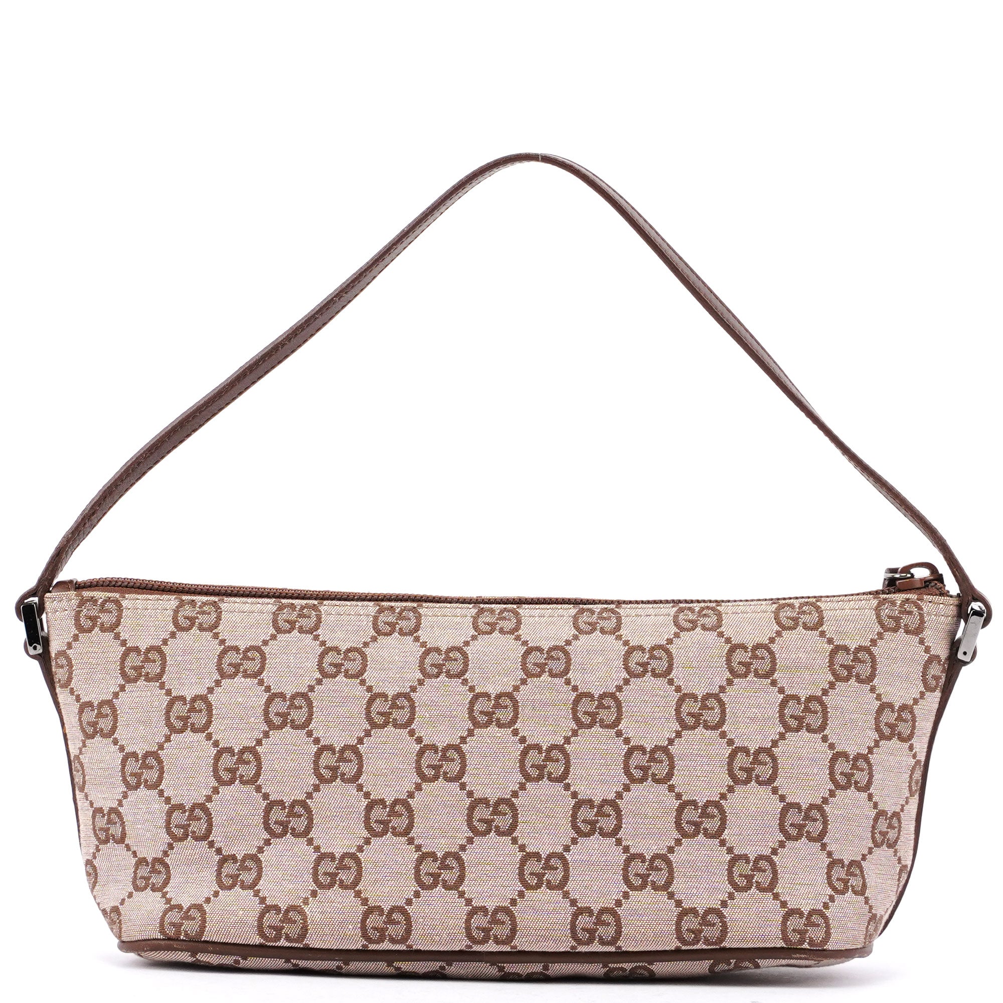 Gucci GG Boat Pochette aus Canvas in Beige und Braun