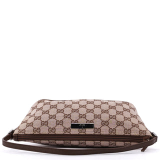 Gucci Beige Brown GG Boat Pochette