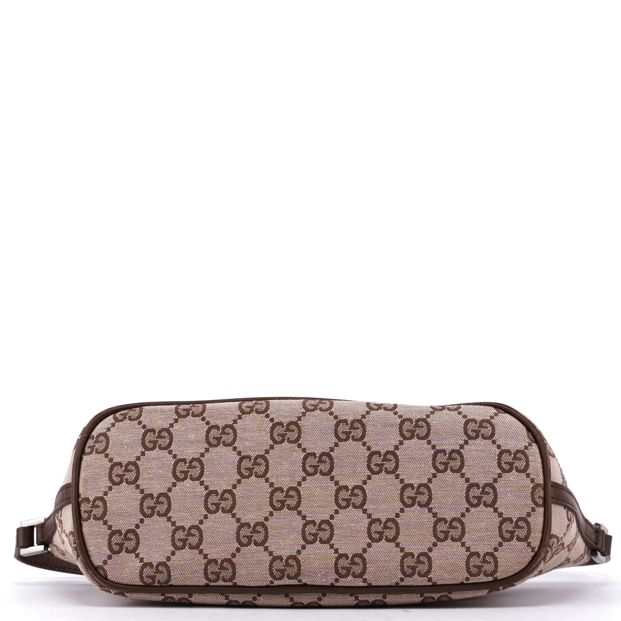 Gucci Beige Brown GG Boat Pochette