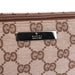 Gucci Beige Brown GG Boat Pochette