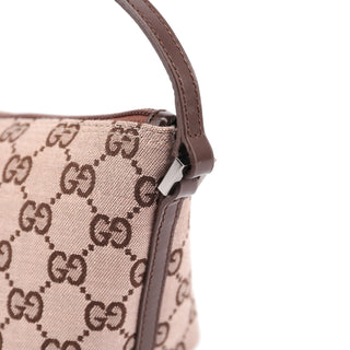 Gucci Beige Brown GG Boat Pochette