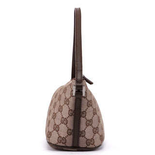 Gucci Beige Brown GG Boat Pochette