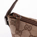 Gucci Beige Brown GG Boat Pochette