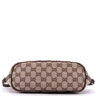 Gucci Beige Brown GG Boat Pochette