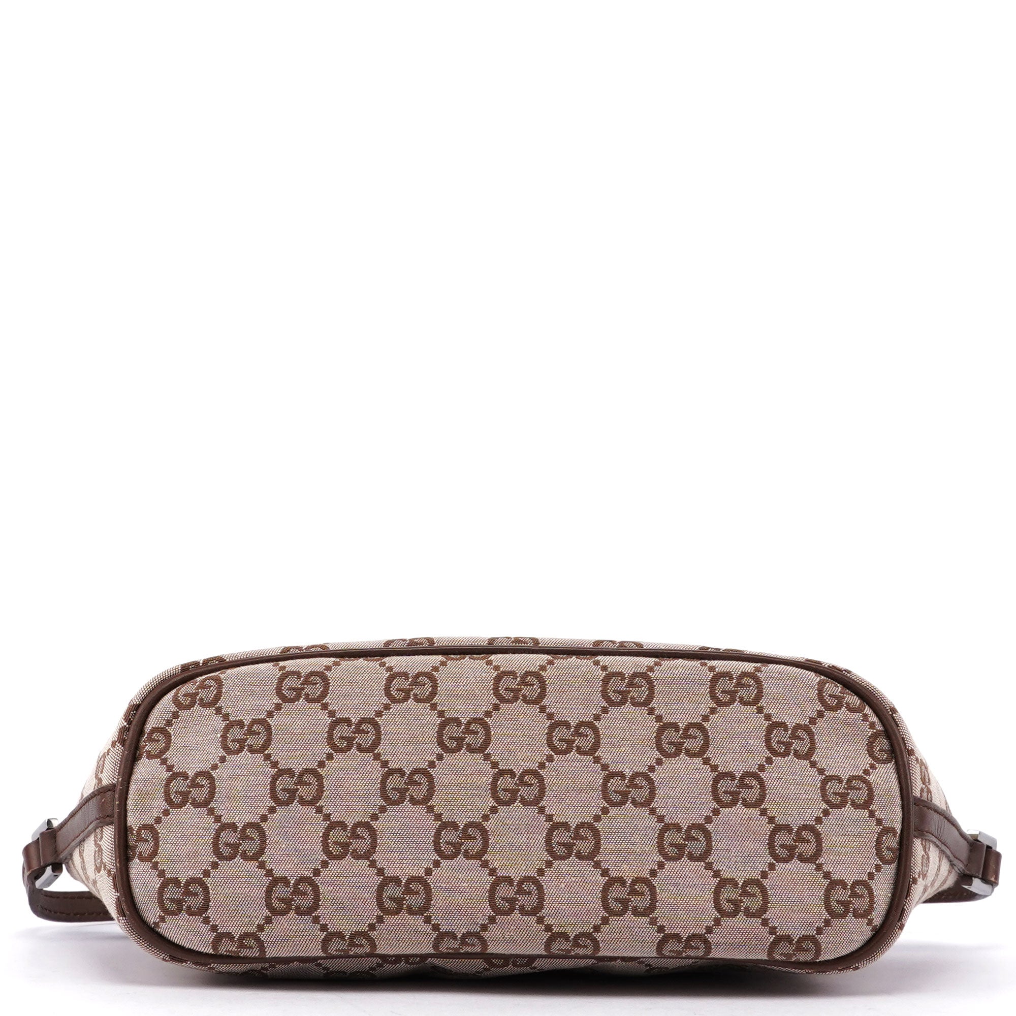 Gucci Beige Brown GG Boat Pochette