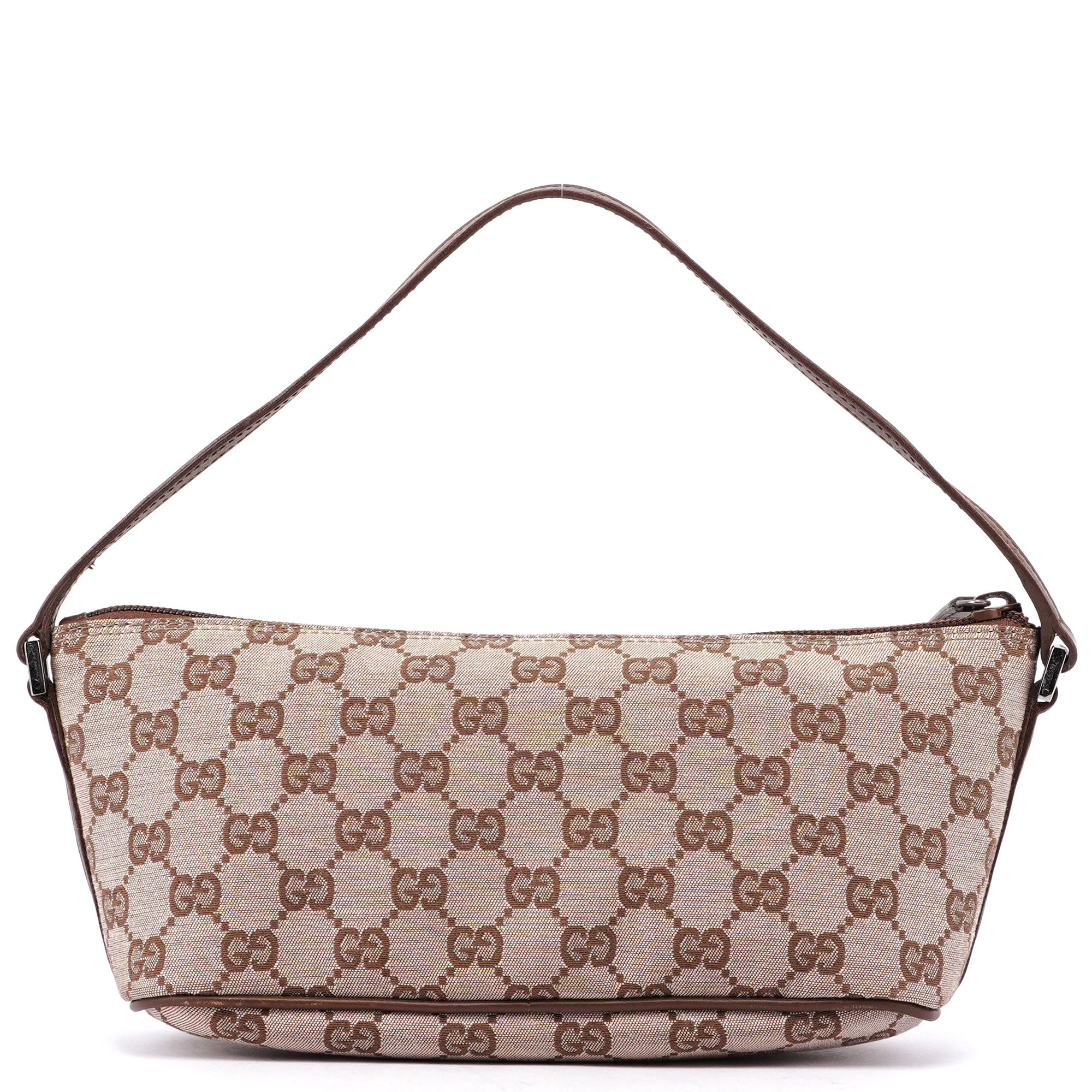 Gucci GG Boat Pochette en toile GG beige et marron