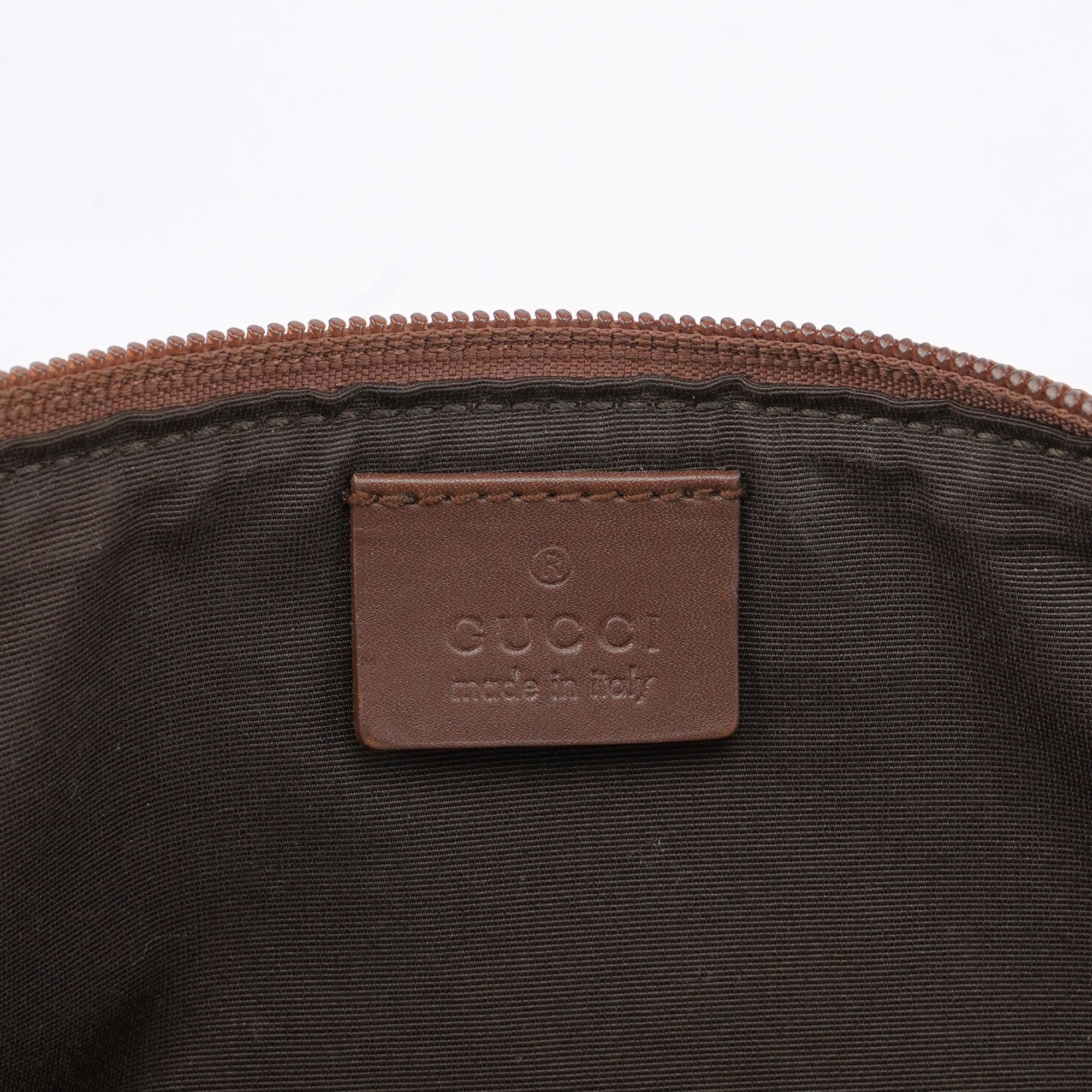 Gucci GG Boat Pochette en toile GG beige et marron