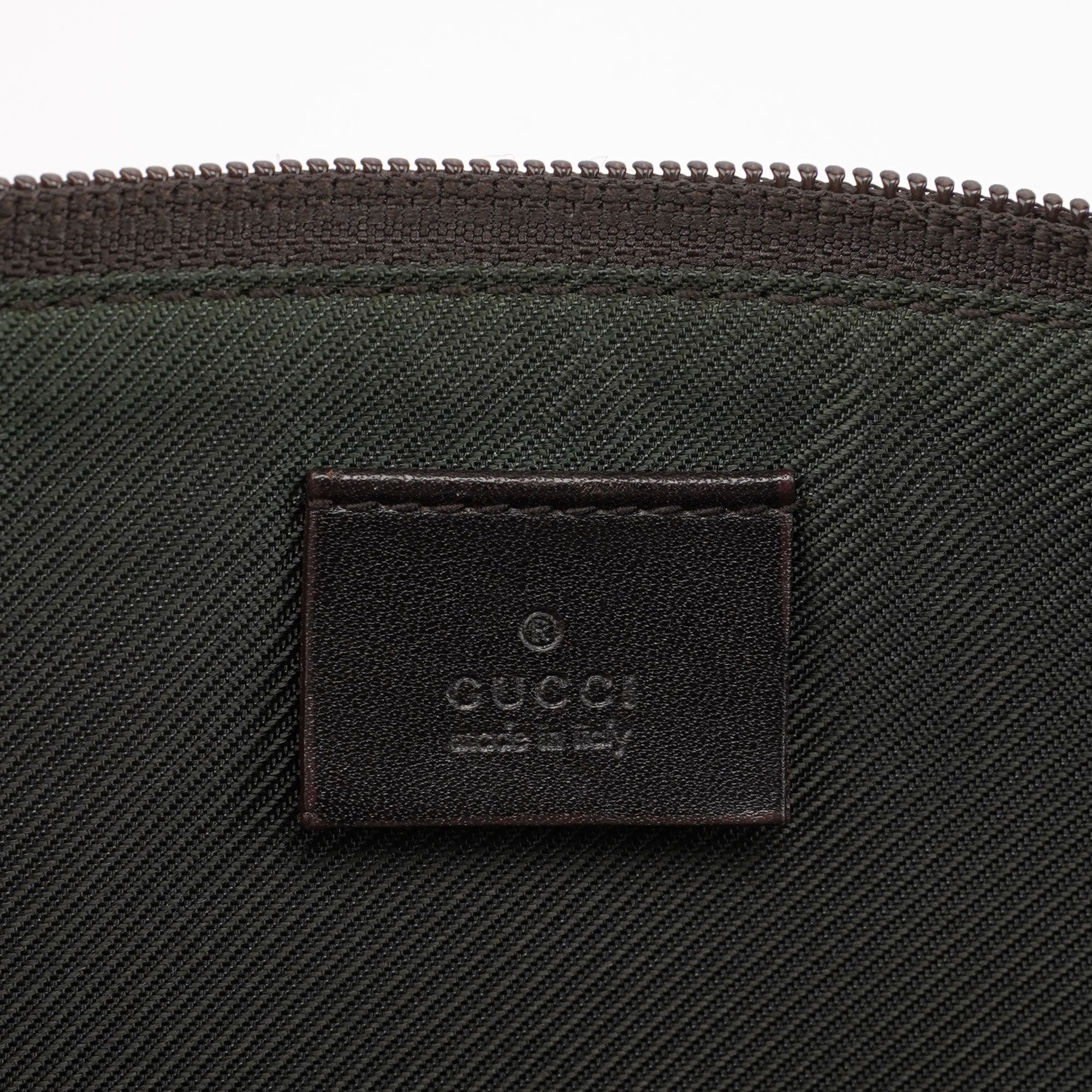 Gucci Beige Brown GG Boat Pochette