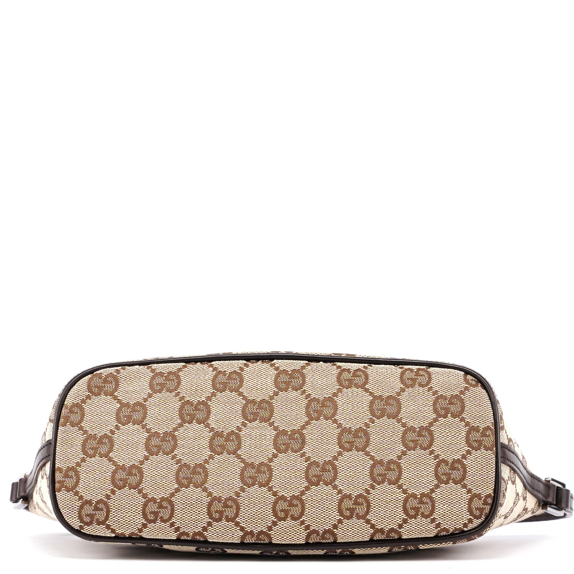 Gucci Beige Brown GG Boat Pochette