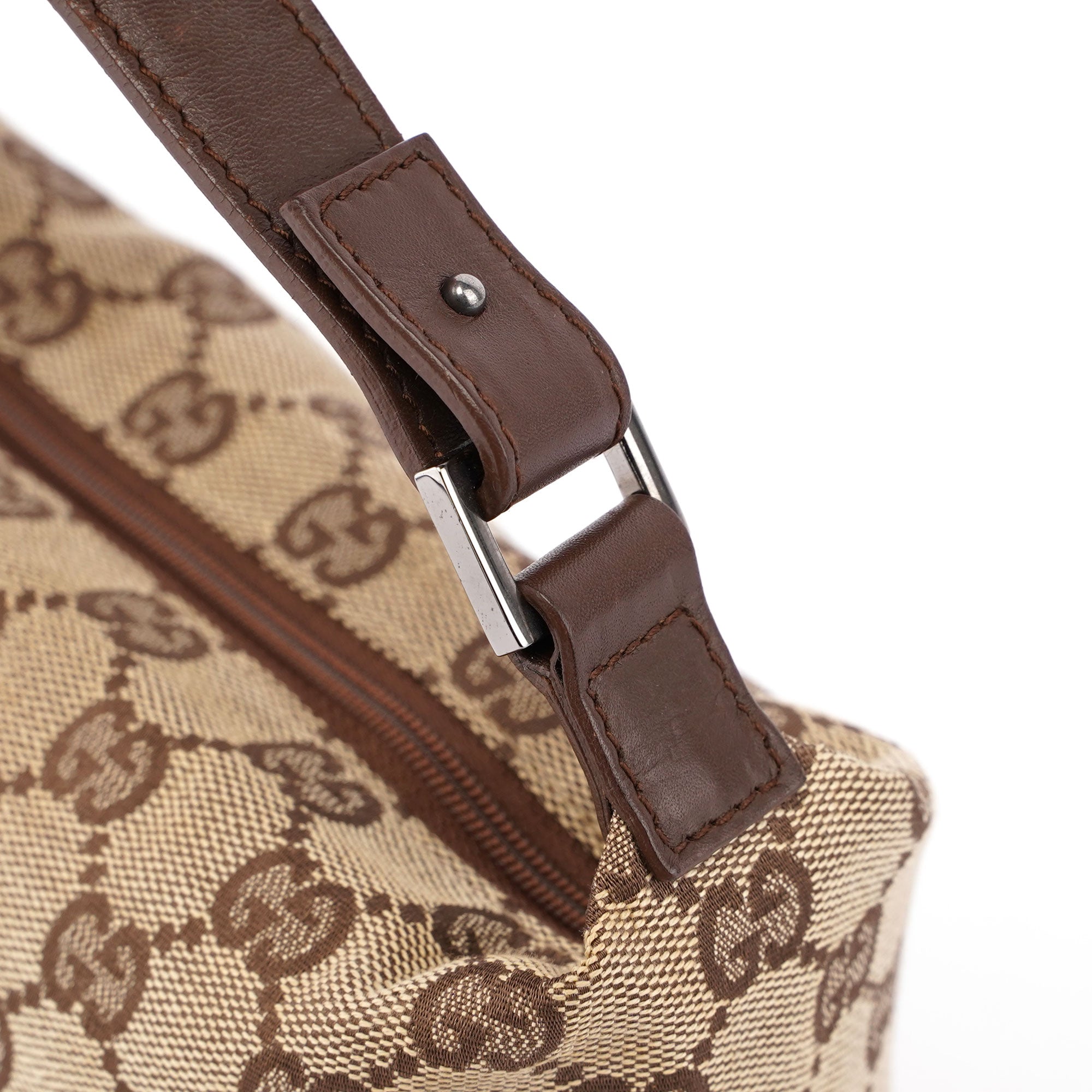 Gucci 34080 Sac à main en toile GG beige et marron