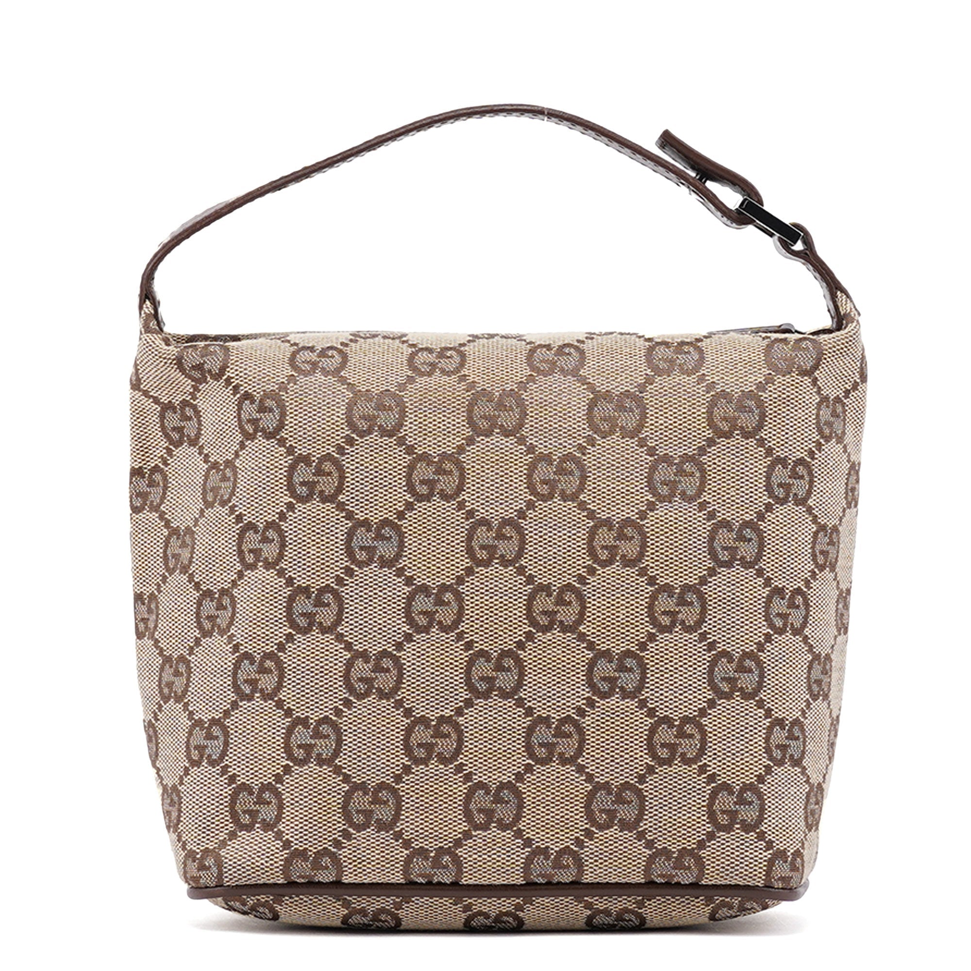 Gucci Sac à main en toile GG beige et marron