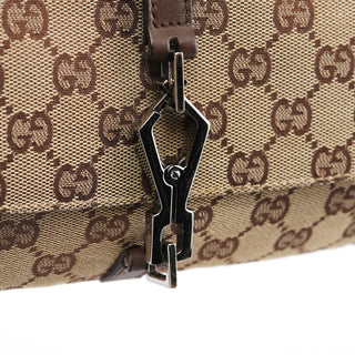 Gucci Beige Brown GG Jackie Shoulder Bag