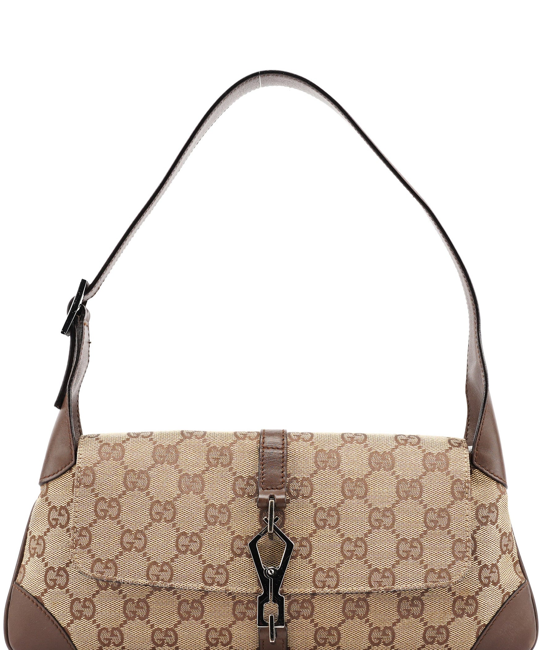 Gucci Beige Brown GG Jackie Shoulder Bag
