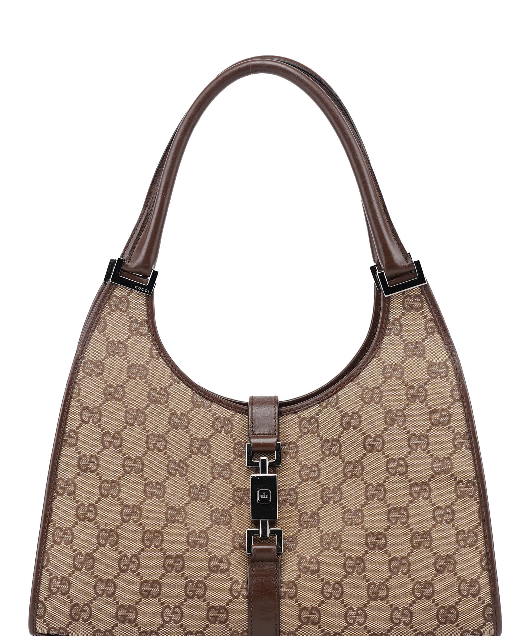 Gucci Beige Brown GG Jackie Shoulder Bag
