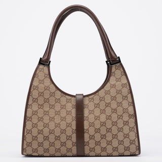 Gucci Beige Brown GG Jackie Shoulder Bag