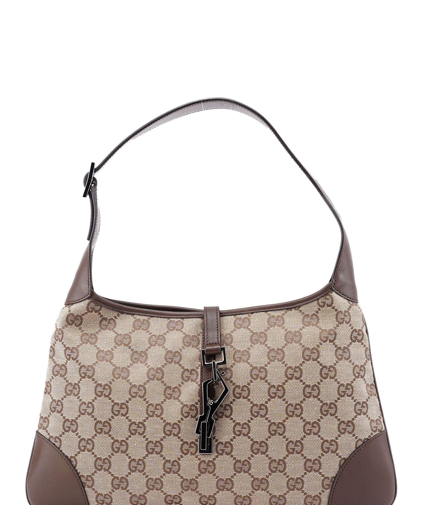 Gucci Beige Brown GG Jackie Shoulder Bag