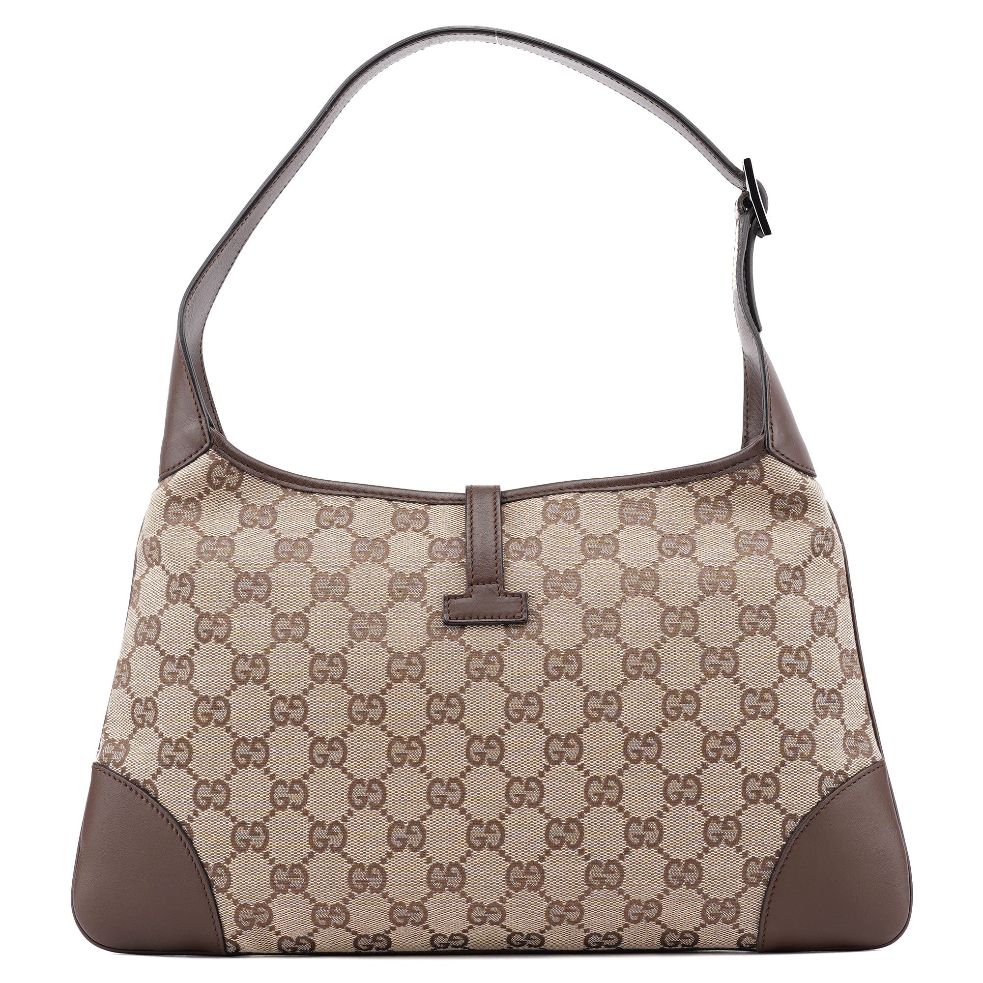 Gucci Beige Brown GG Jackie Shoulder Bag