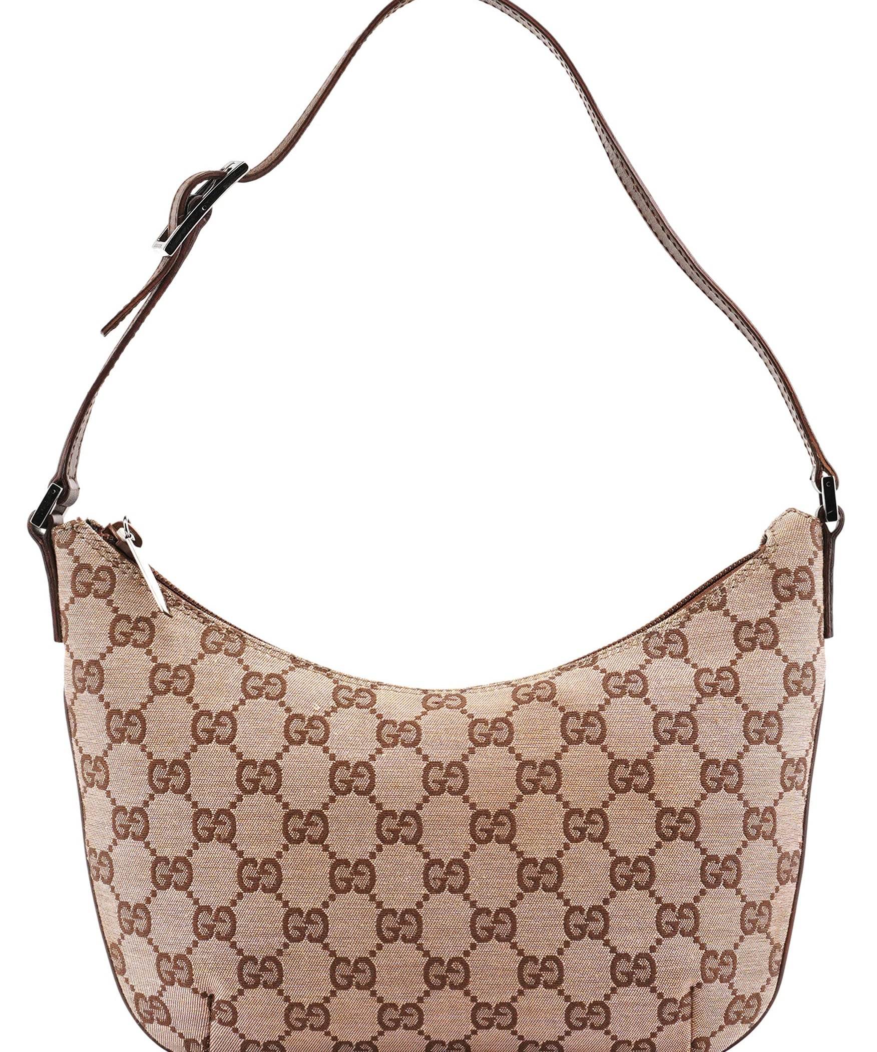 Gucci Sac porté épaule en toile GG beige et marron