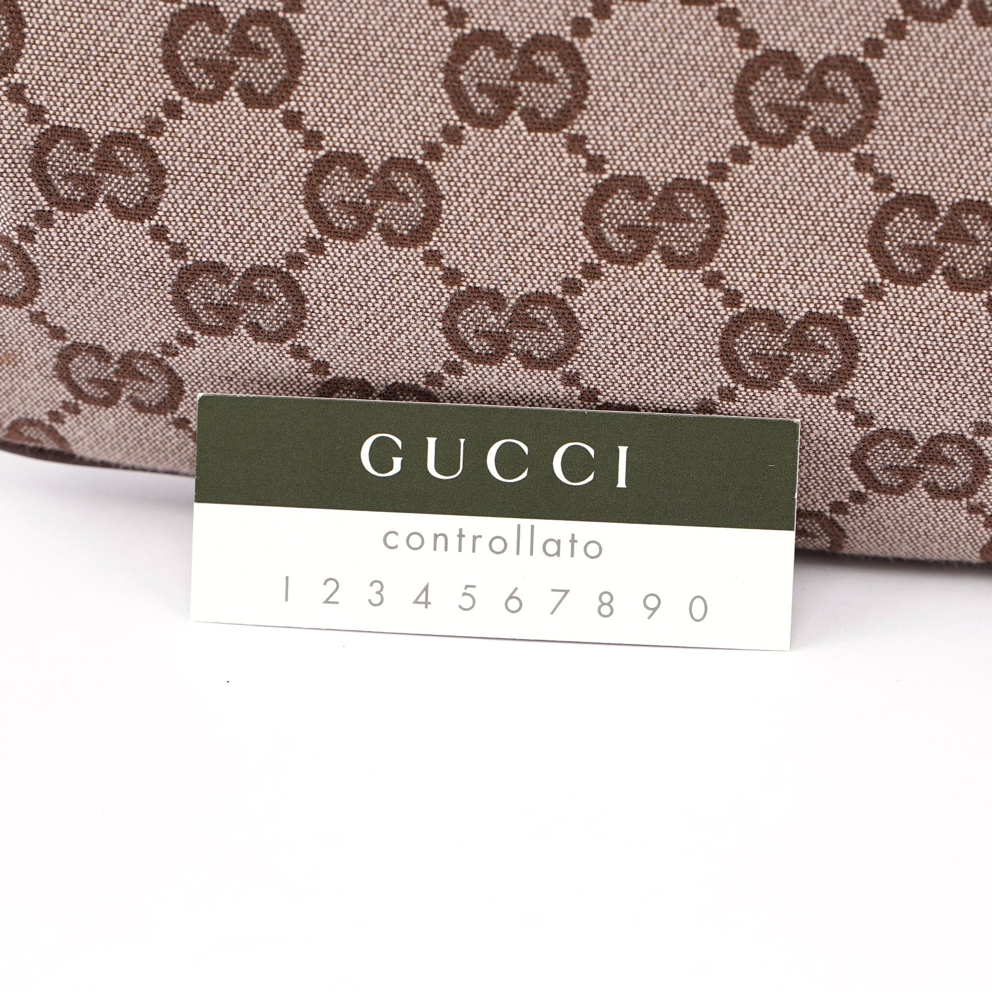 Gucci Sac porté épaule en toile GG beige et marron