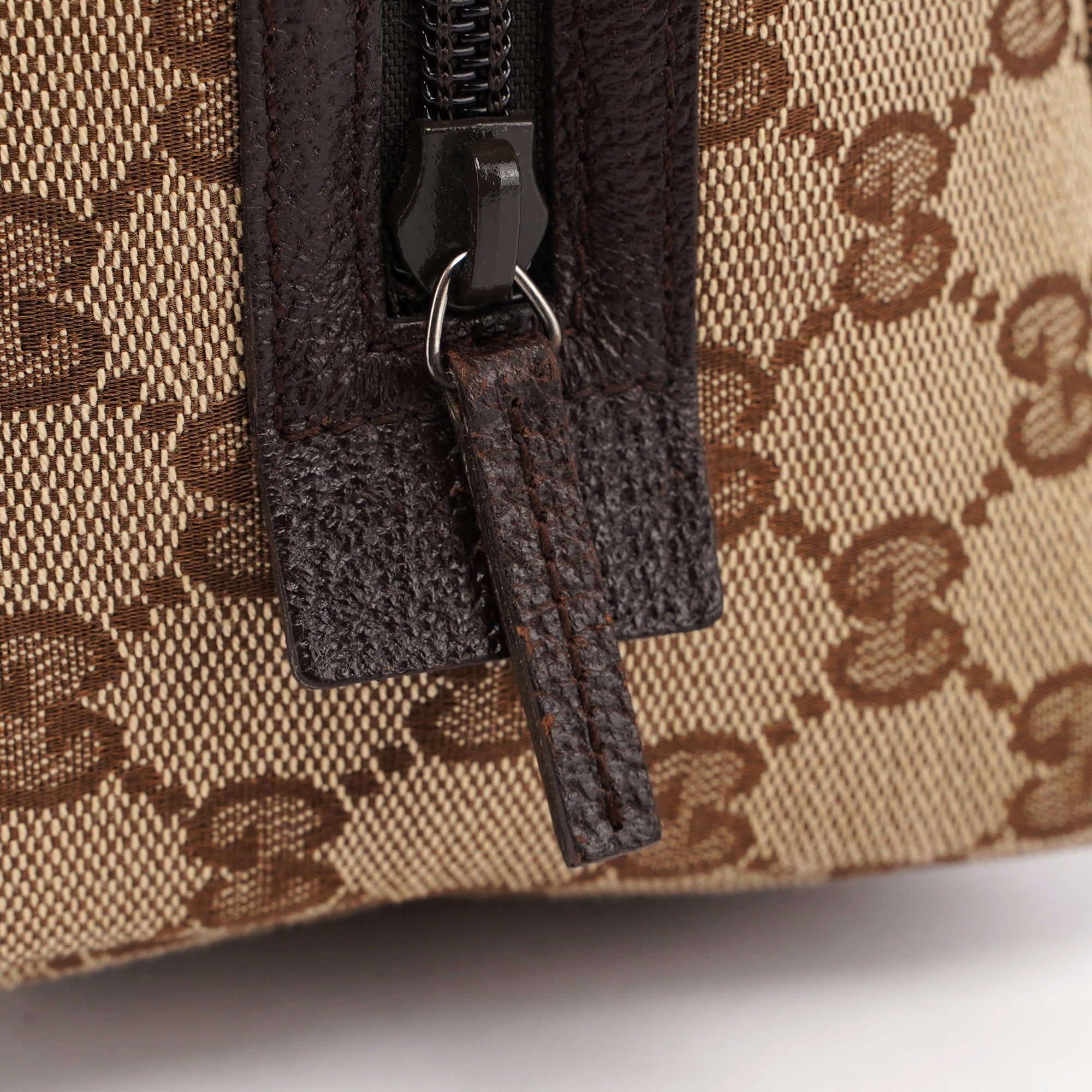 Gucci Petit sac bowling en toile GG beige et marron