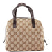 Gucci Beige Brown GG Small Bowling Bag