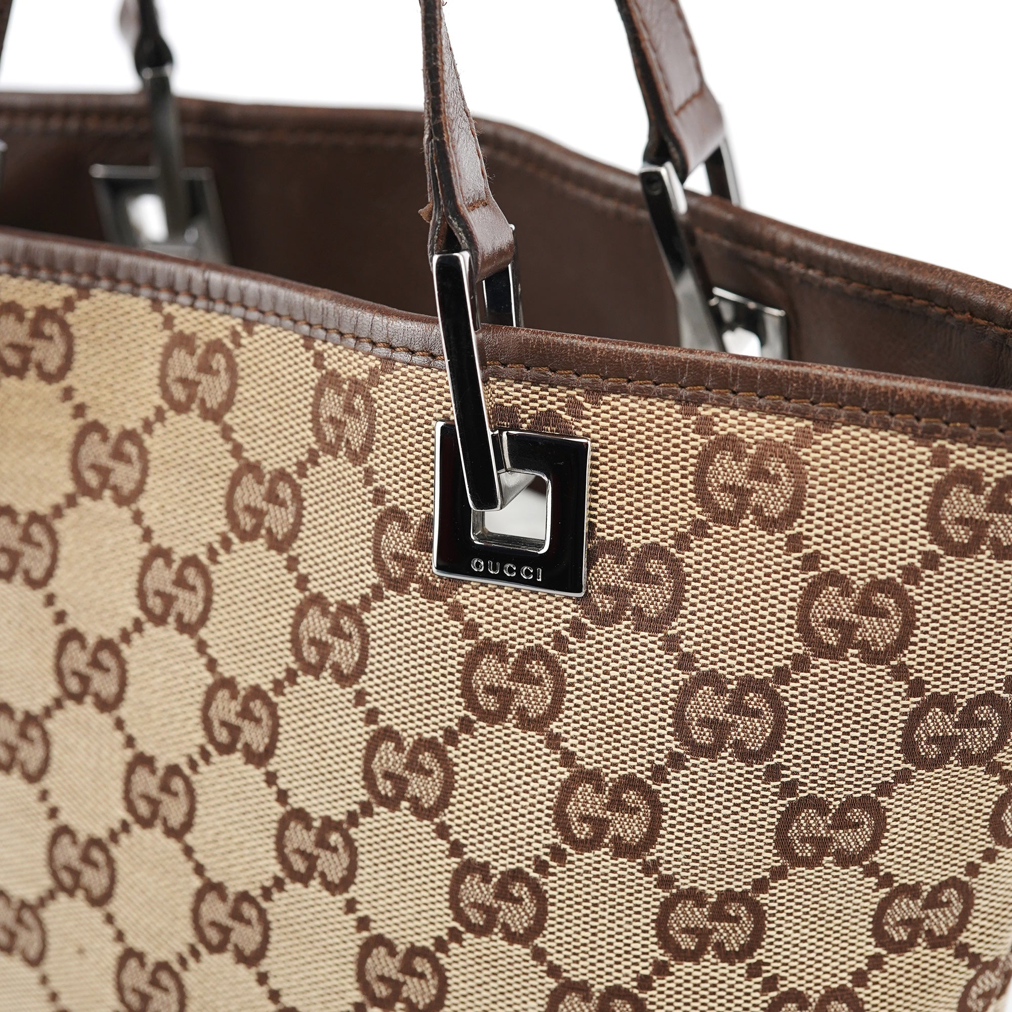Gucci Beige Brown GG Tote Bag