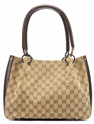 Gucci Beige Brown GG Tote Bag