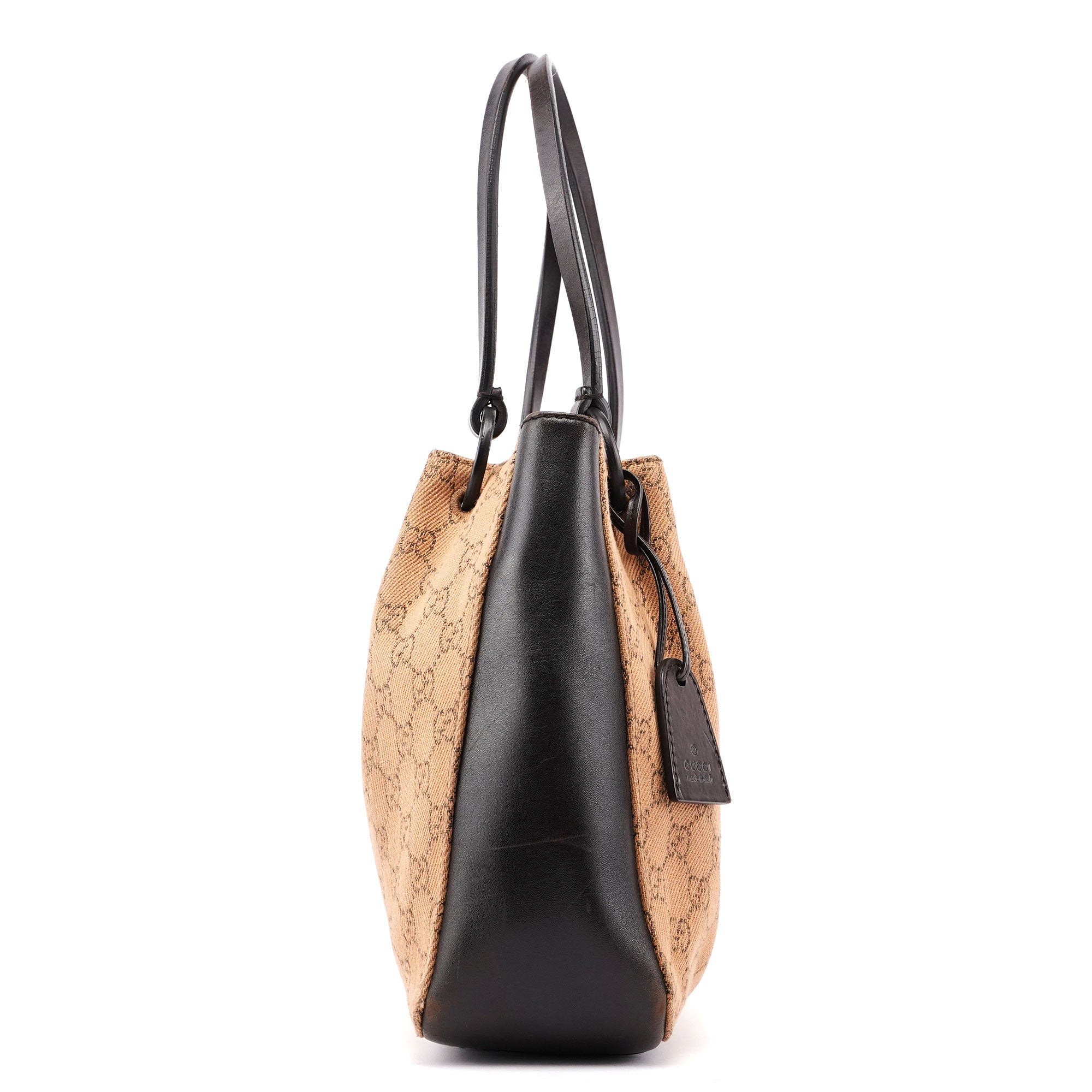 Gucci Beige Brown GG Tote With Pouch