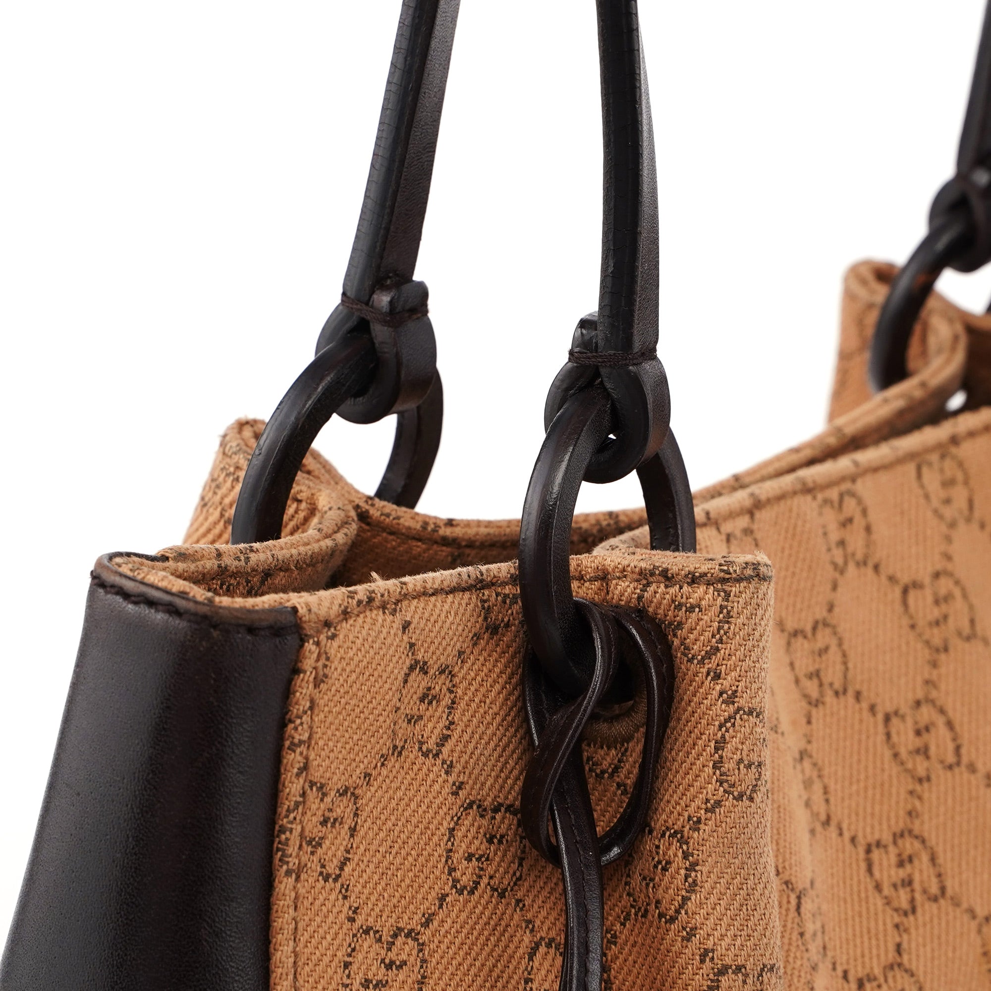 Gucci Sac cabas en toile GG beige et marron avec pochette
