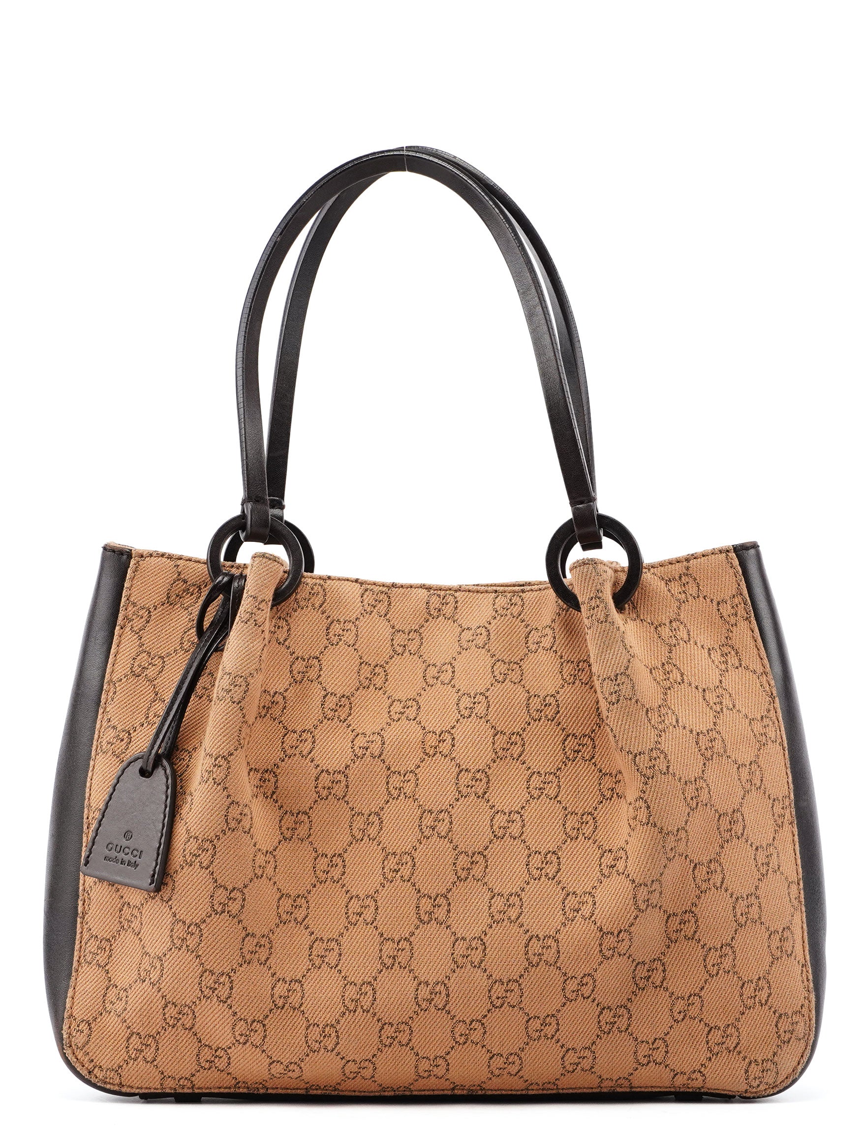 Gucci Beige Brown GG Tote With Pouch