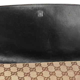 Gucci Beige Brown GG Wood Chain Shoulder Bag