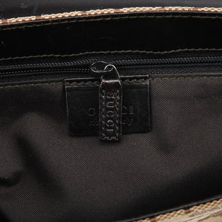 Gucci Beige Brown GG Wood Chain Shoulder Bag