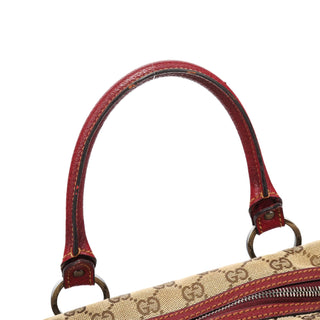 Gucci Beige Burgundy GG Tote Bag