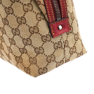 Gucci Beige Burgundy GG Tote Bag
