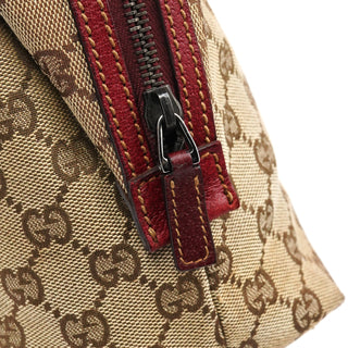 Gucci Beige Burgundy GG Tote Bag