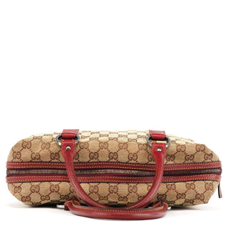 Gucci Beige Burgundy GG Tote Bag