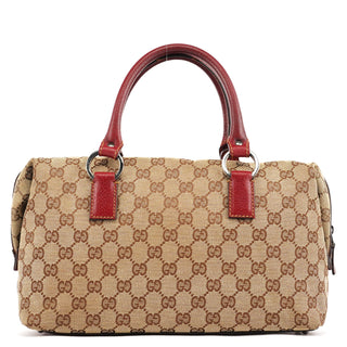 Gucci Beige Burgundy GG Tote Bag
