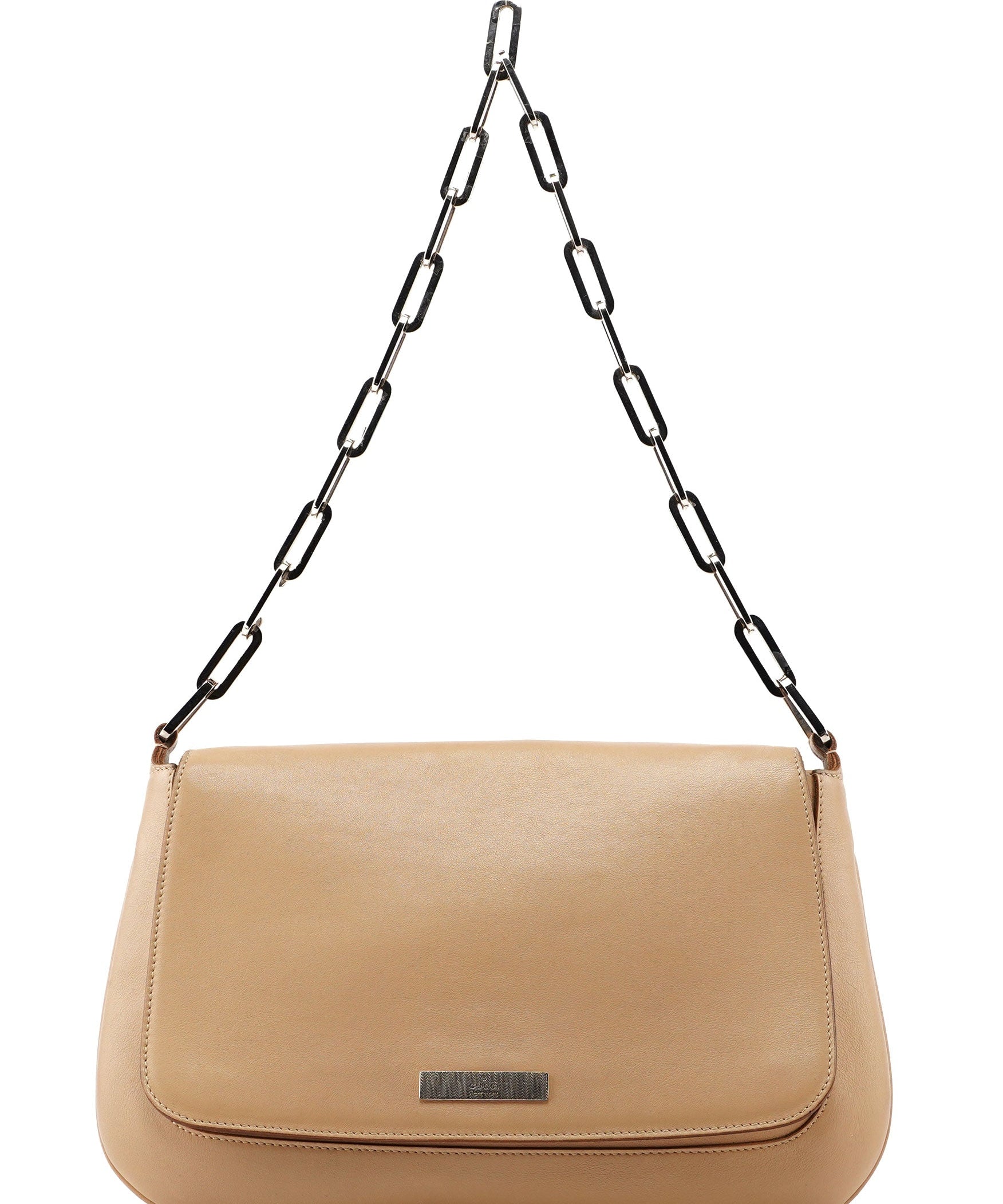 Gucci Beige Calfskin Chain Shoulder Bag