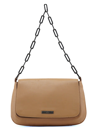 Gucci Beige Calfskin Chain Shoulder Bag