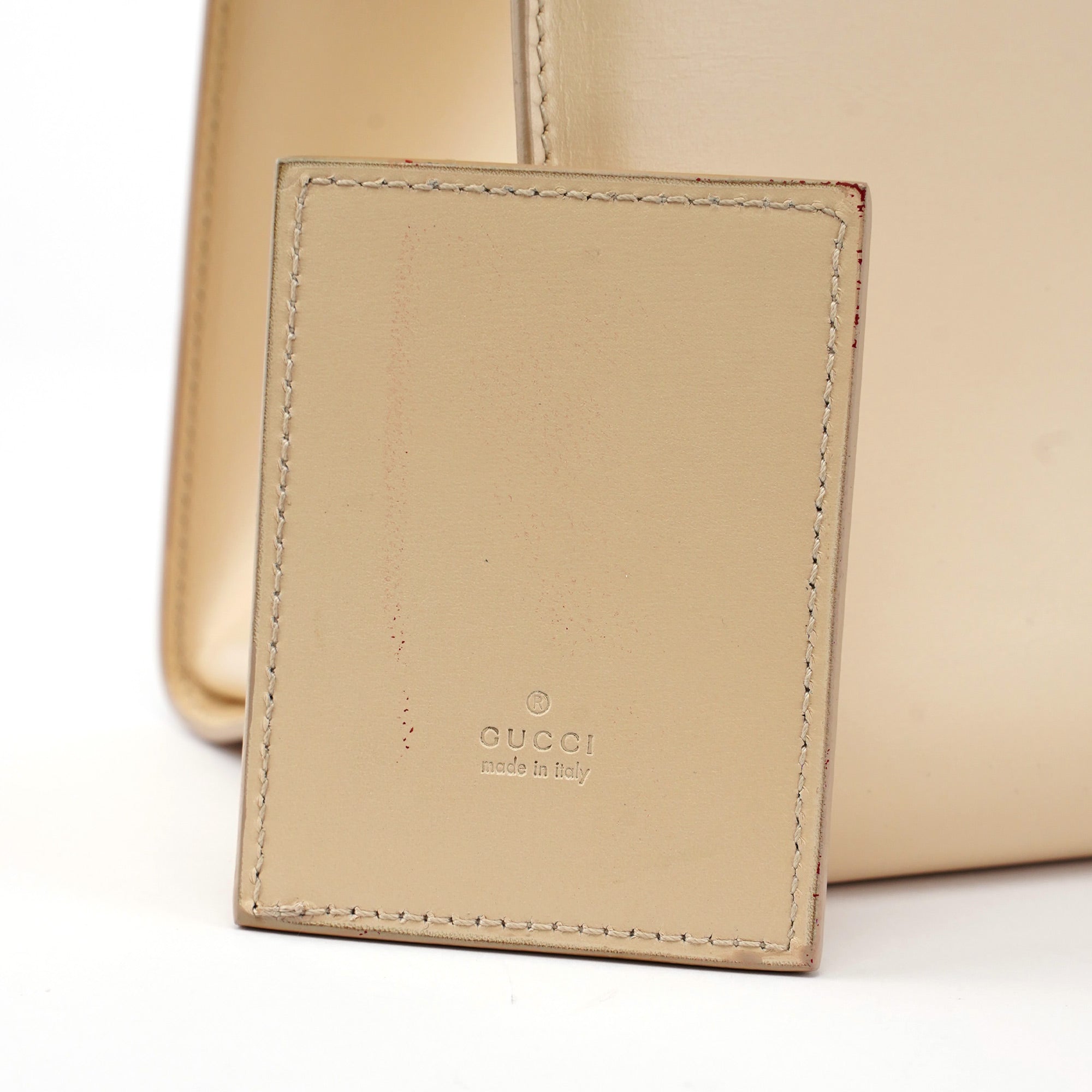 Gucci Beige Calfskin Ladylock Bag