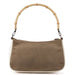 Gucci Beige Canvas Bamboo Shoulder Bag