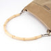 Gucci Beige Canvas Bamboo Shoulder Bag