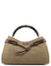 Gucci Beige Canvas Bamboo Top Handle Bag