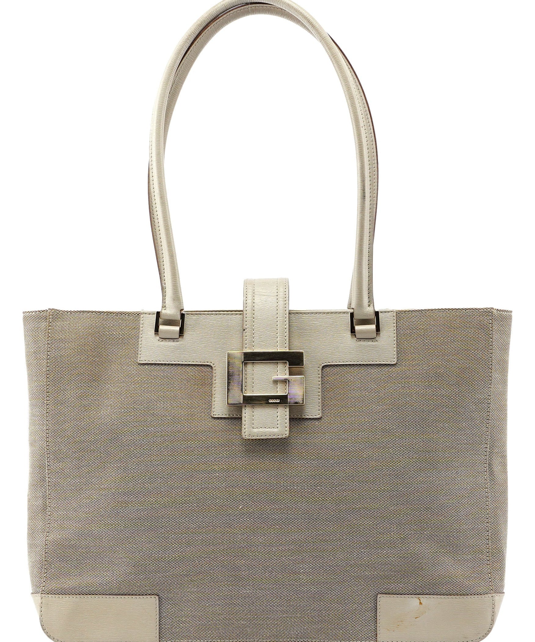 Gucci Beige Canvas G Tote