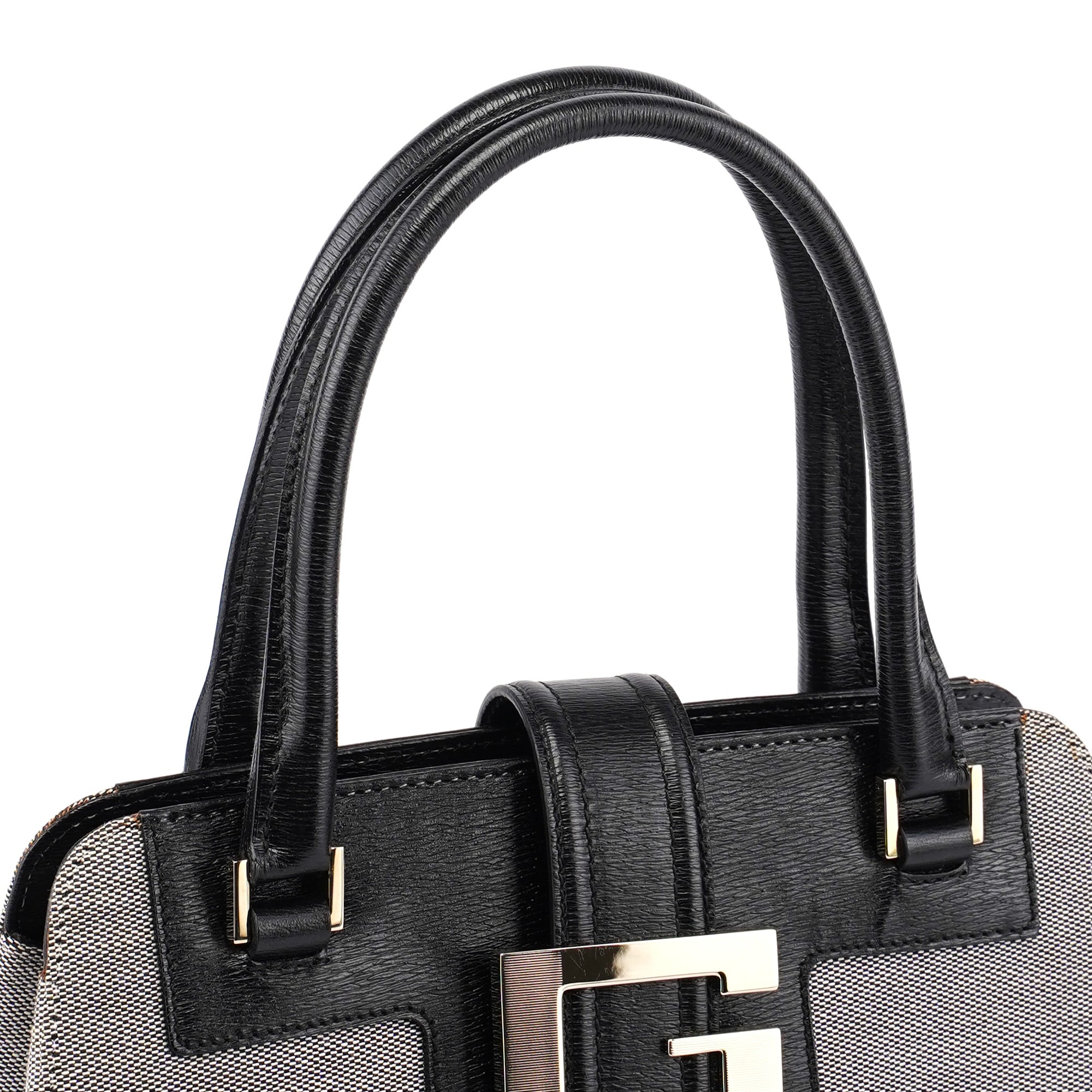 Gucci Beige Canvas Gold Square G Tote